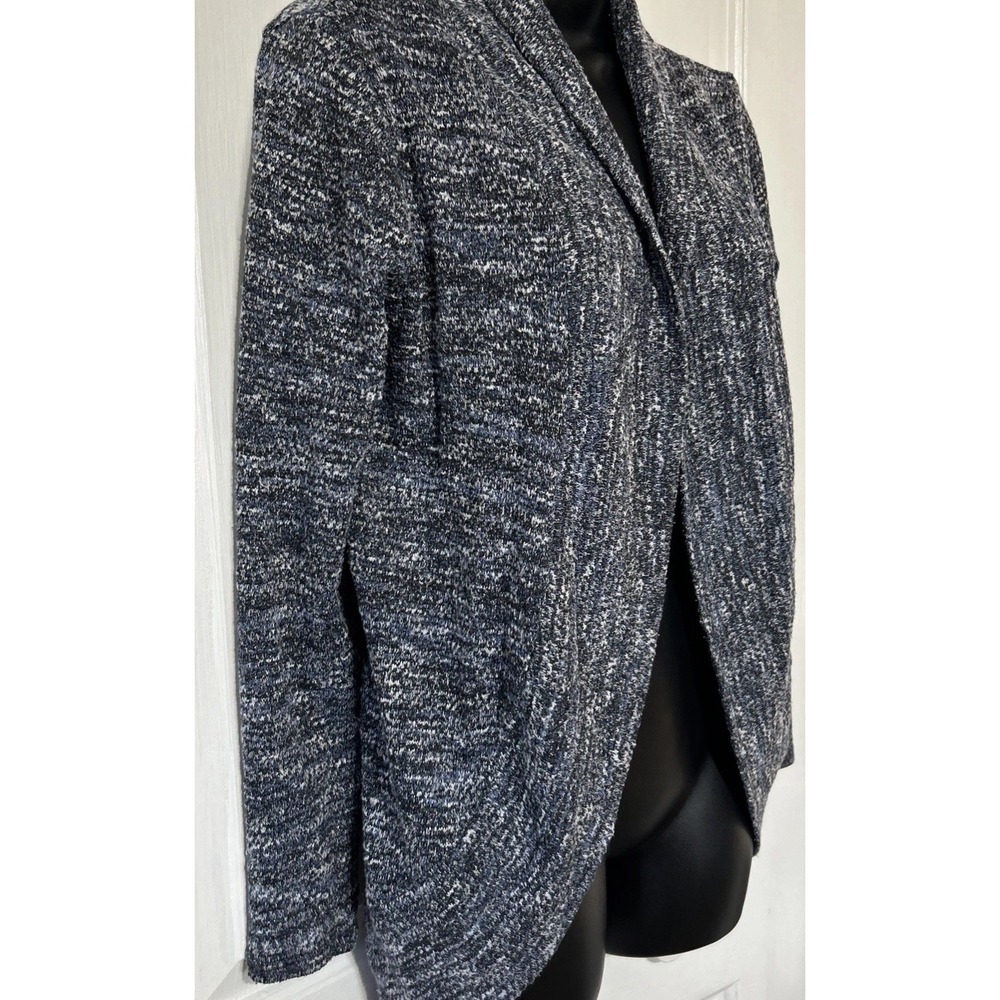 Aeropostale NYC Womens S/P Long Sleeved Stylish Blue White Open Cardigan Sweater
